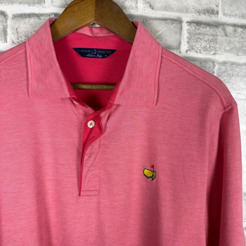 Clubhouse Collection Masters Polo Shirt Mens XL Solid Hot Pink Made in Italy